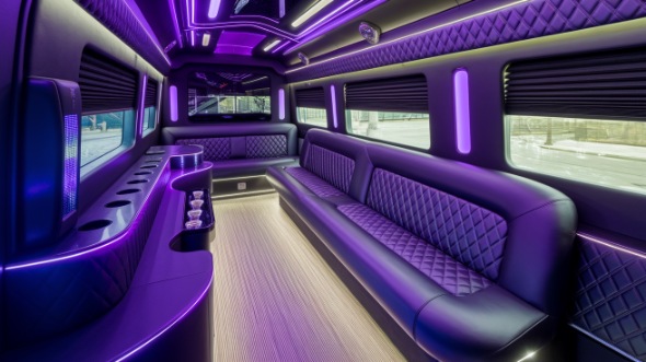 sprinter limo rental interior stockton