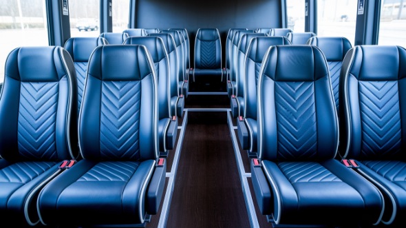 tracy 18 passenger minibus inside