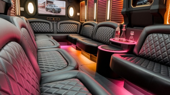 tracy party bus rental inside