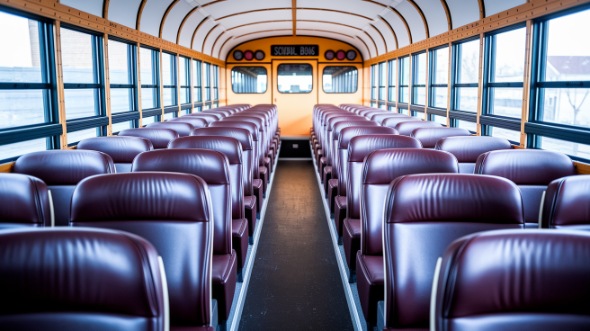 tracy school bus rental inside
